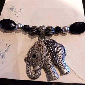 Beautiful  beaded elephant necklace never worn.